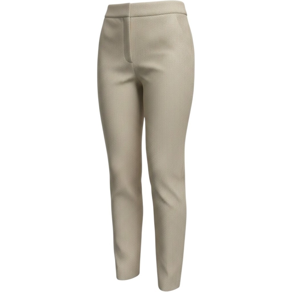 Liz Claiborne Liz‎ Sport Beige Linen Cotton Blend Straight Leg Trousers Size 10